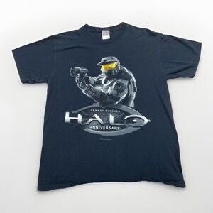 Halo Shirt Mens L 2011 Anniversary Combat Evolved Game Promo Tee Black Y2k